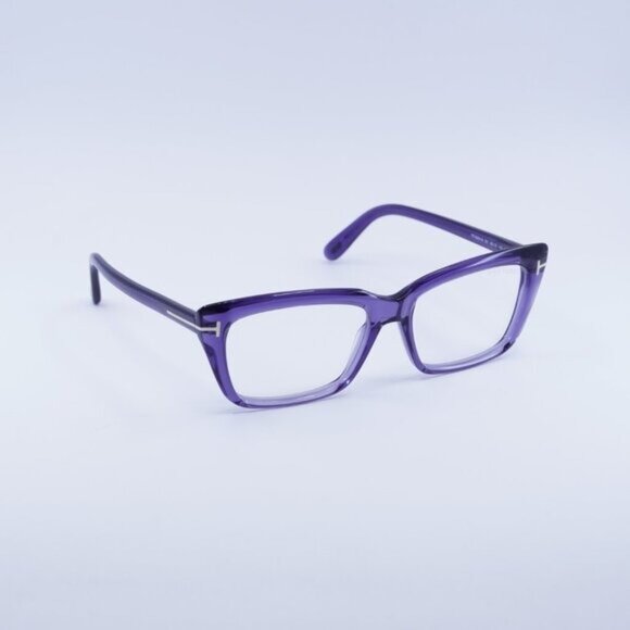 Tom Ford FT5894-B 081 Eyeglasses Violet 56mm Square Frame, Blue Light Block - Picture 5 of 9
